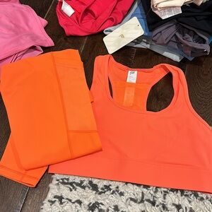 Bright Orange 2-Piece Workout Set